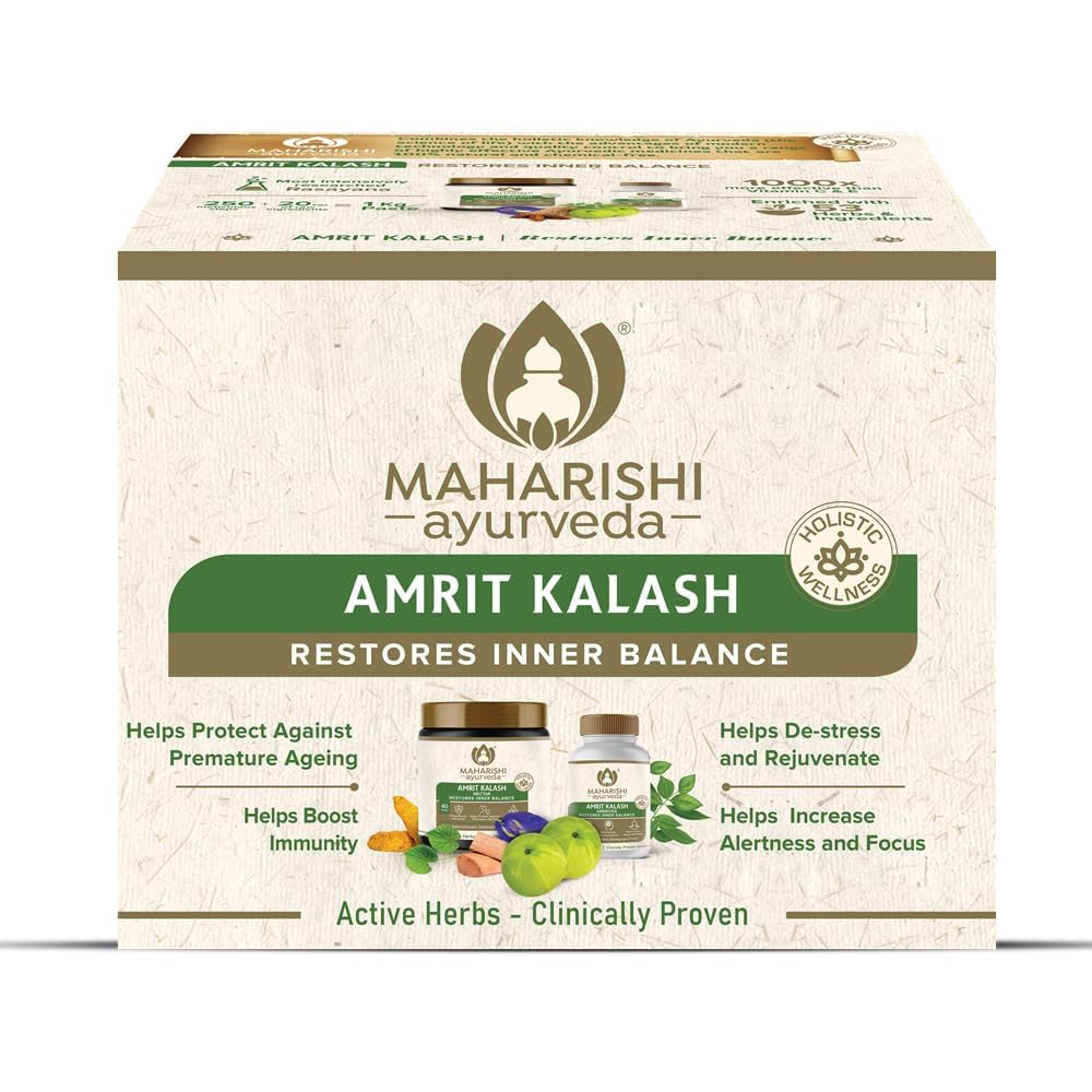 Maharishi Ayurveda Amrit Kalash For Perfect Health 600G Nectar Paste & 60 Ambrosia Tablet Dual Pack
