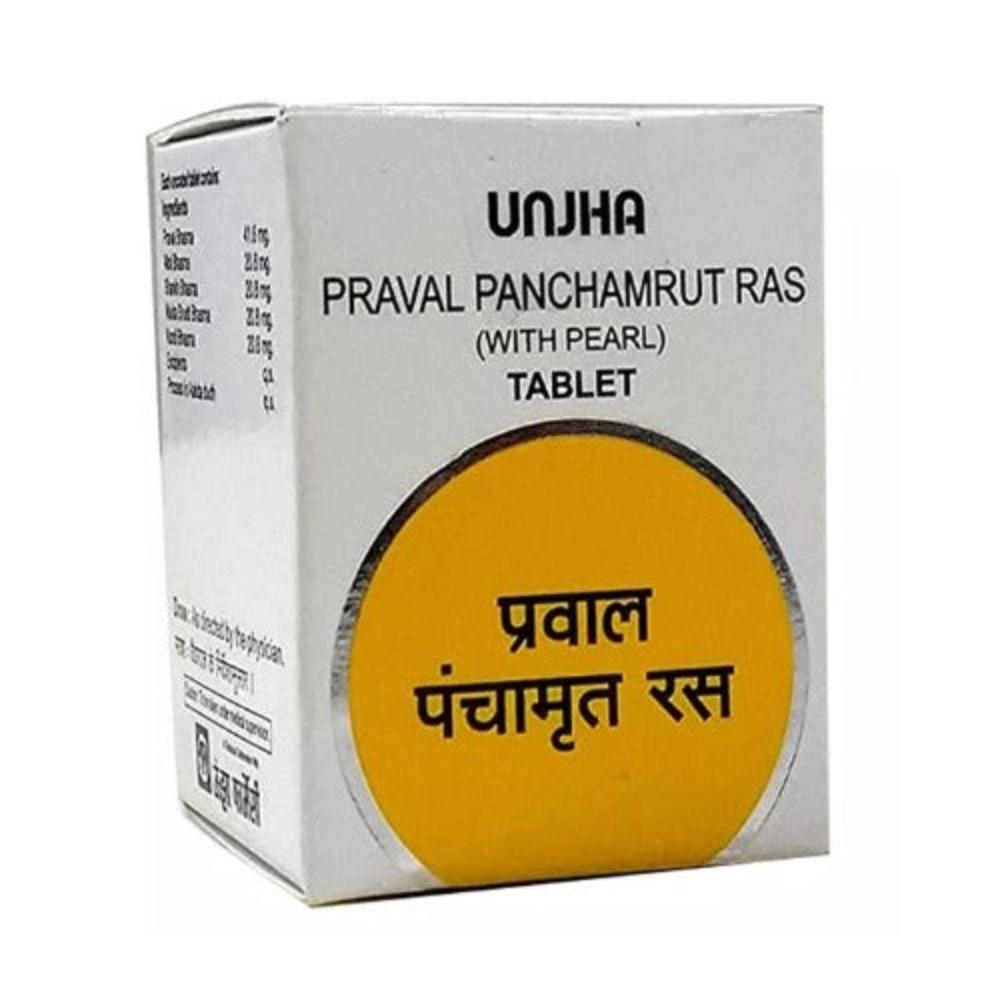 Unjha Ayurvedic Praval Panchamrut Ras Mukta Yukta Powder