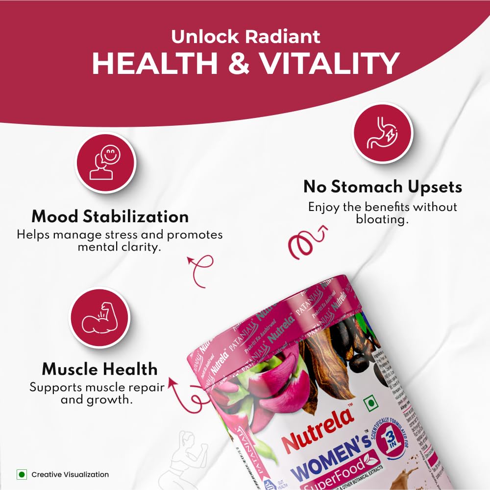Patanjali Nutrela Women's Superfood Chocolate Flavor Powder 400g