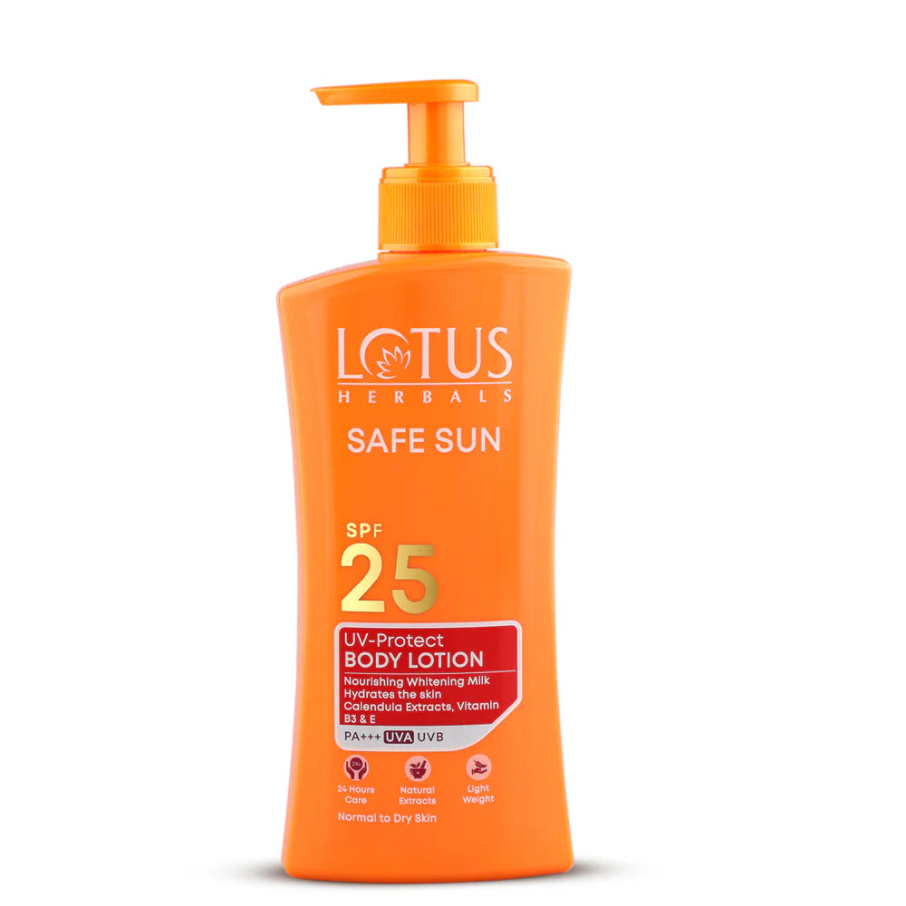 Lotus Herbals Cosmetics Safe Sun UV Protect Body Lotion SPF 25 PA+++ 250ml