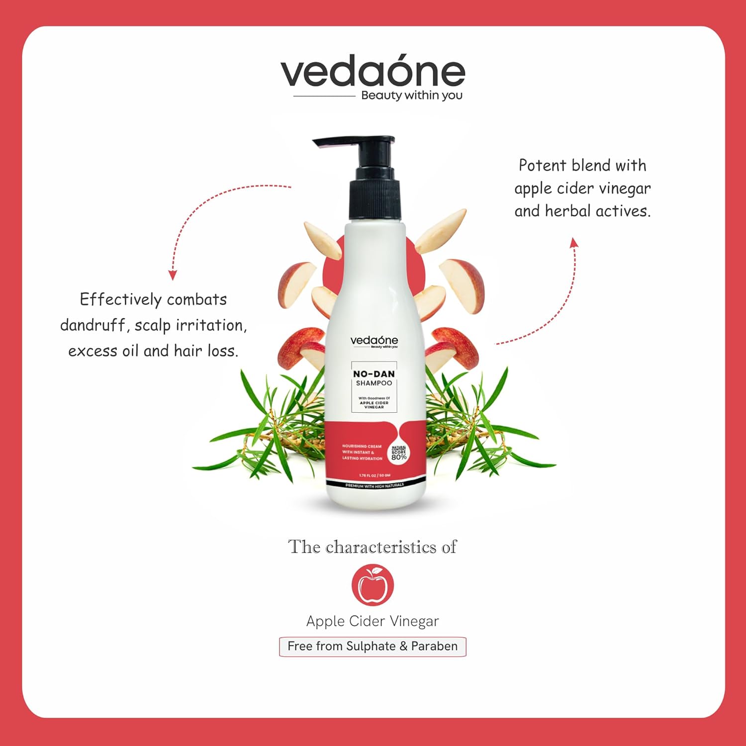 Vedaone Cosmetics No Dan Hair Shampoo 200Ml