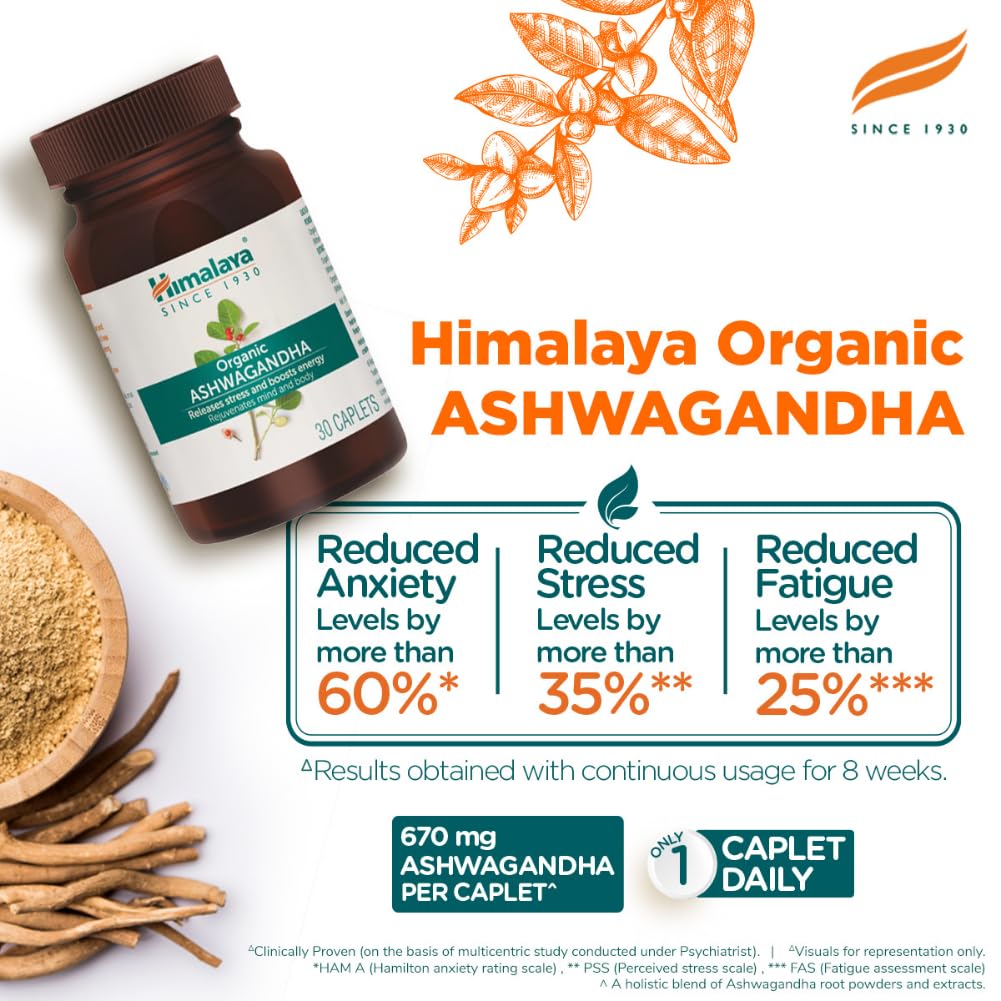 Himalaya Ayurvedic Organic Ashwagandha Caplets