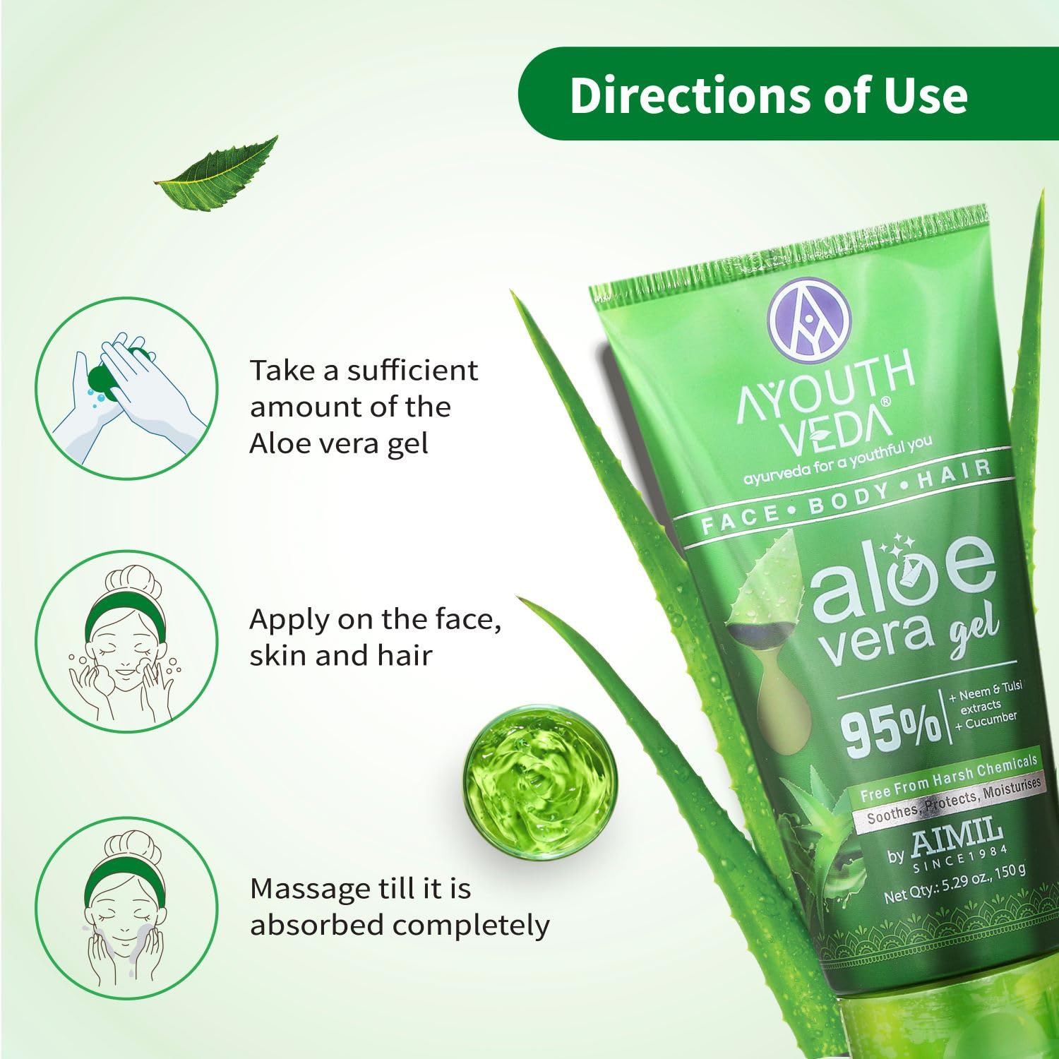 Aimil Ayouthveda Cosmetics Aloe Vera Gel 150g