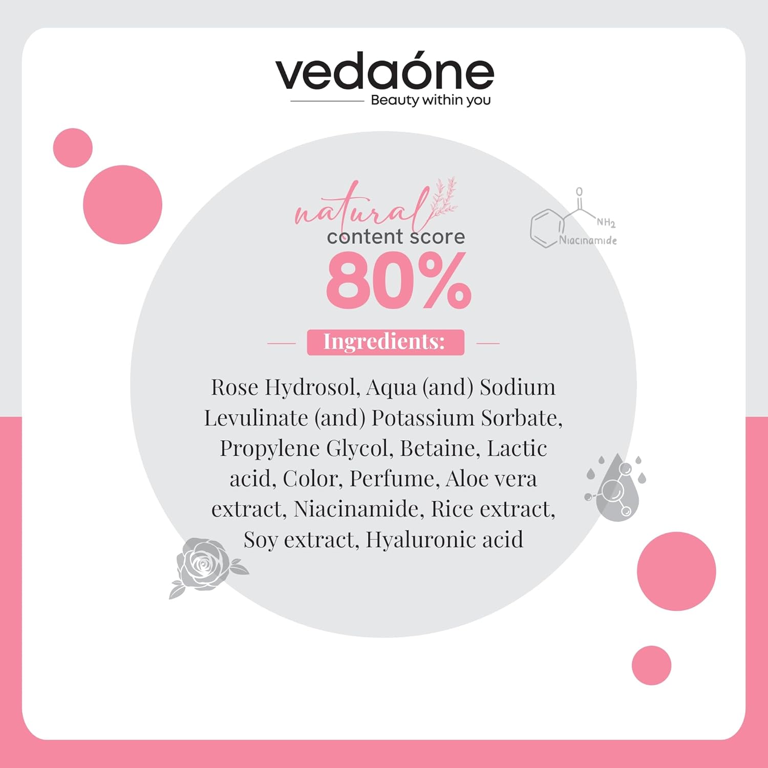 Vedaone Skin Hydra Mist with Rose 100ml