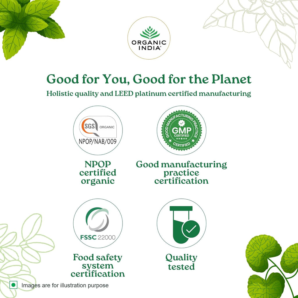 Organic India Tulsi Ginger Turmeric Green Tea 25 Infusion Bag