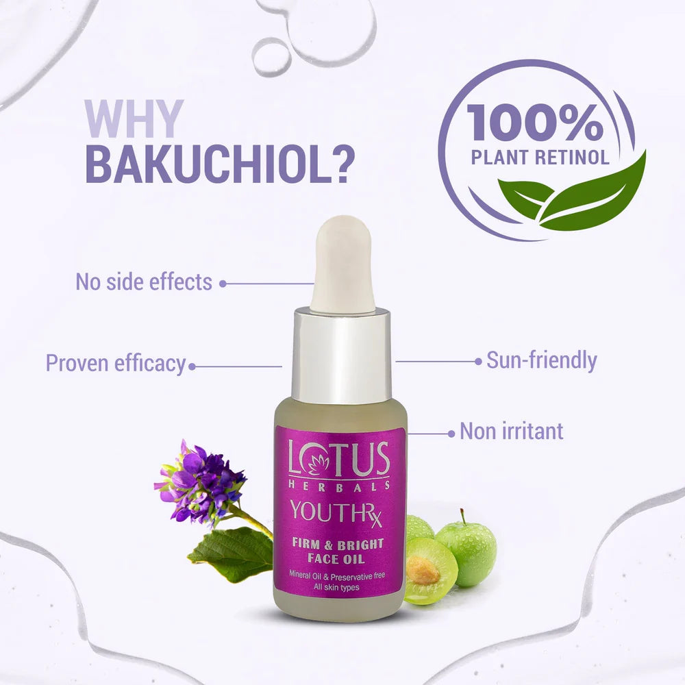 Lotus Herbals Cosmetics Youthrx Firm & Bright Face Oil 15ml