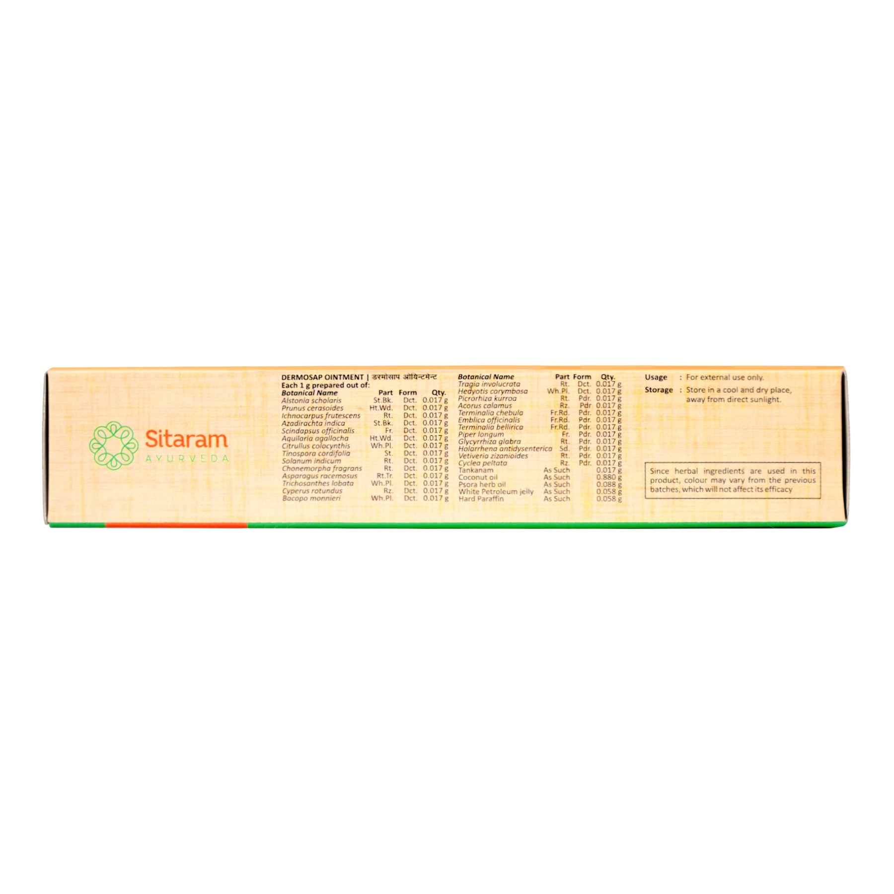 2 X Sitaram Ayurveda Dermosap Ointment 15gm