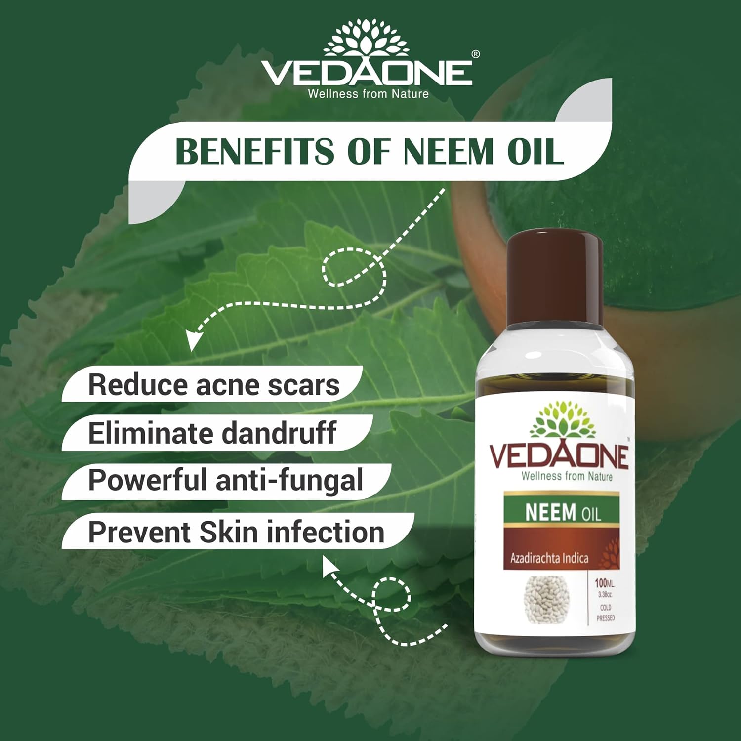 Vedaone Ayurvedic Natural Undiluted Neem Oil 100ml
