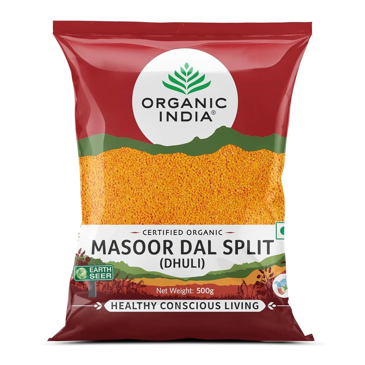 Organic India Masoor Dal Split (Dhuli) 500g