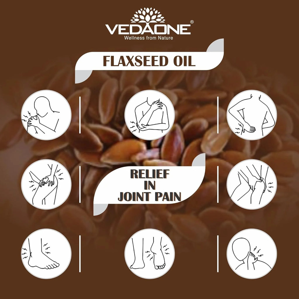 Vedaone Ayurvedic 100% Natural Cold Pressed Flaxseed Oil 100Ml