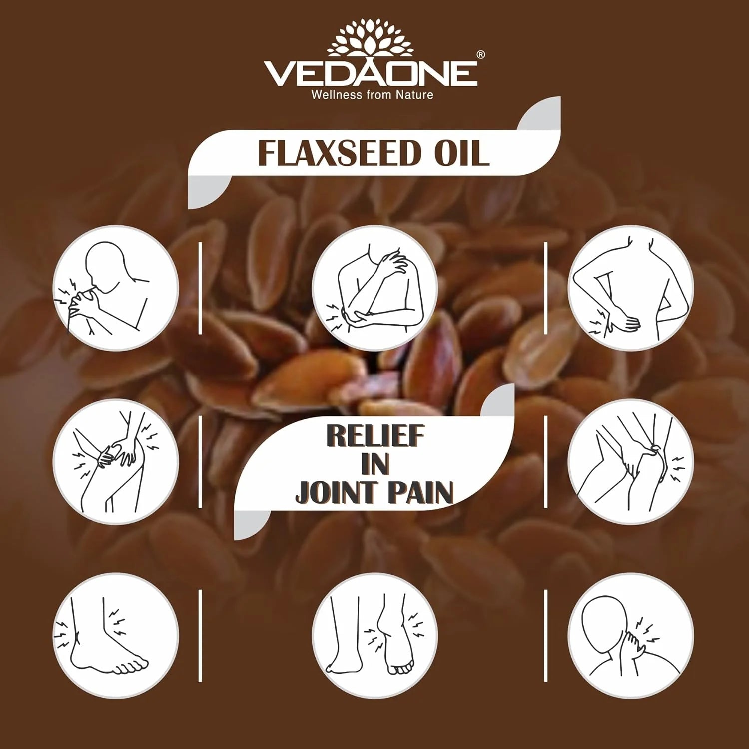 Vedaone Ayurvedic 100% Natural Cold Pressed Flaxseed Oil 100Ml
