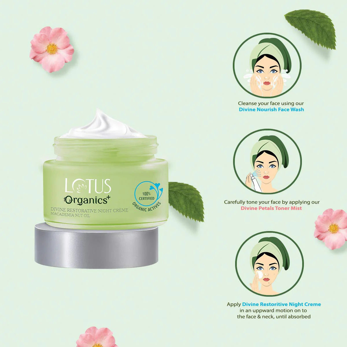 Lotus Organics+ Cosmetics Divine Restorative Night Cream 50g