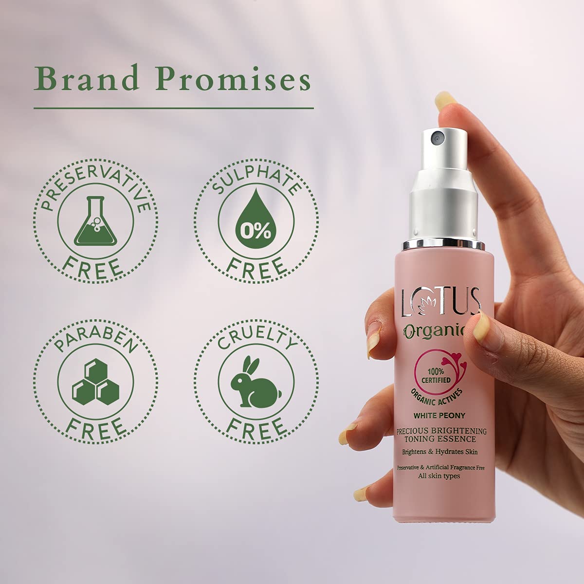 Lotus Organics+ Cosmetics Precious Brightening Toning Essence Spray 50ml