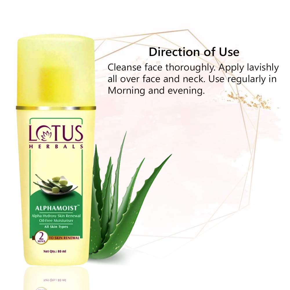 Lotus Herbals Cosmetics Alphamoist Skin Renewal Oil Free Moisturiser 170ml