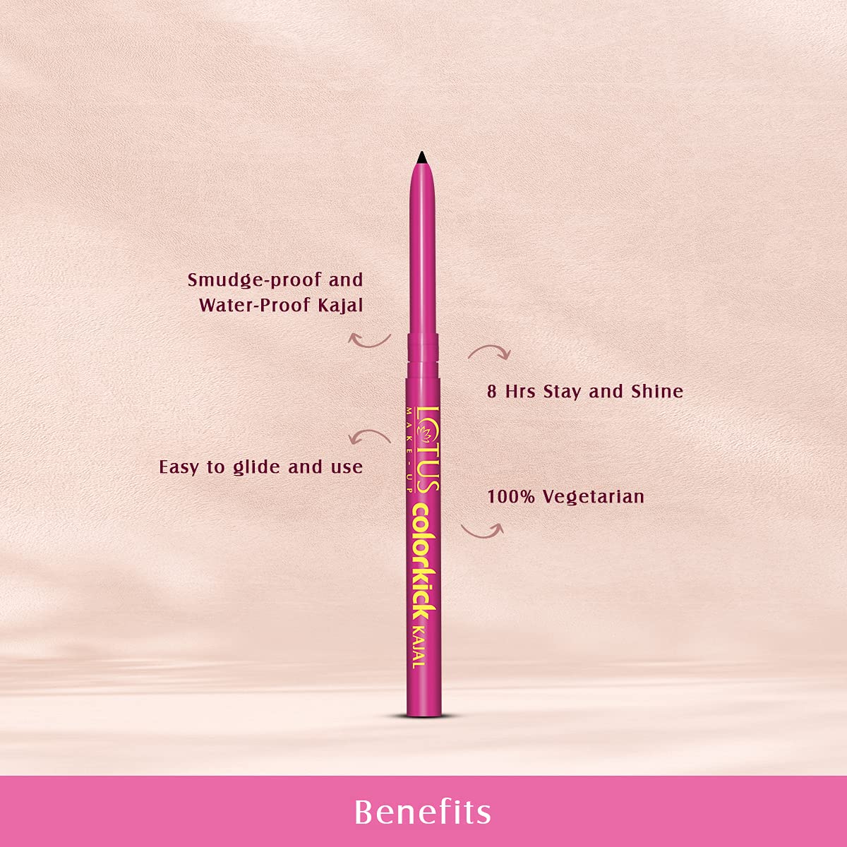 Lotus Make Up Cosmetics Colorkick Kajal Black (Pack of 2)