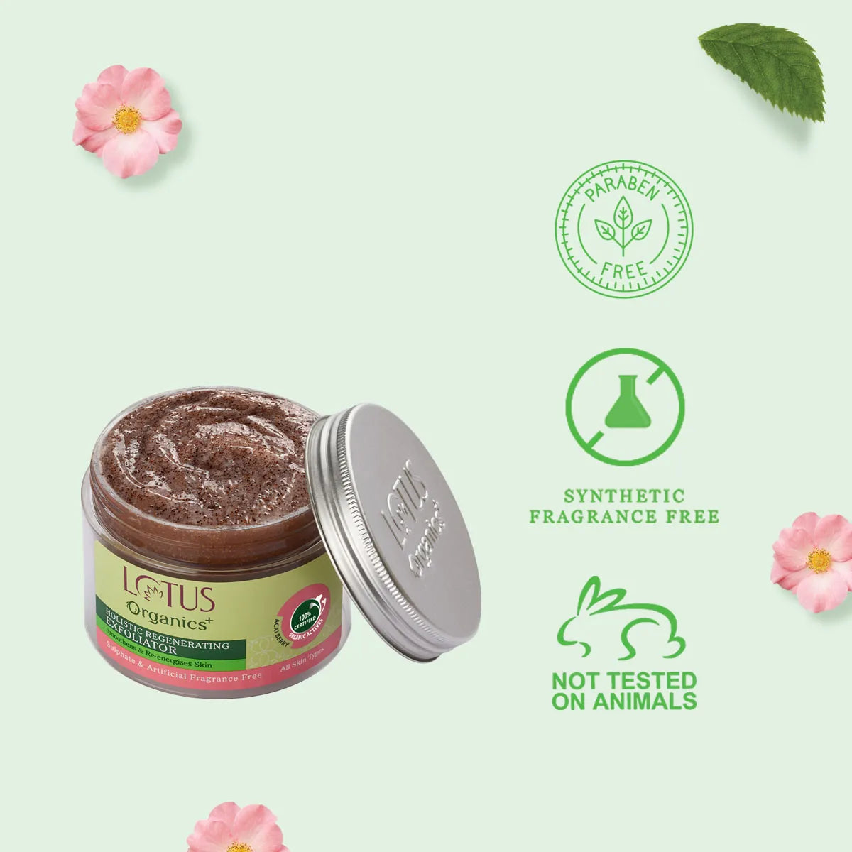 Lotus Organics+ Cosmetics Holistic Regenerating Exfoliator 100g