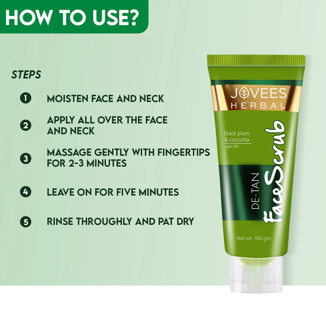Jovees Herbal Cosmetics Detan Face Scrub