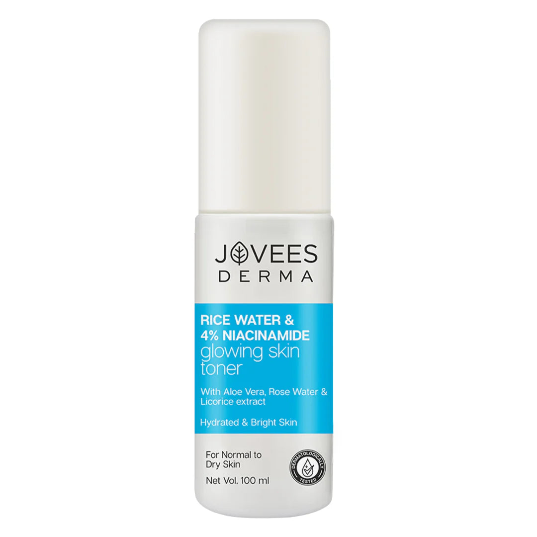 Jovees Herbal Derma Rice Water & 4% Niacinamide Glowing Skin Toner 100ml