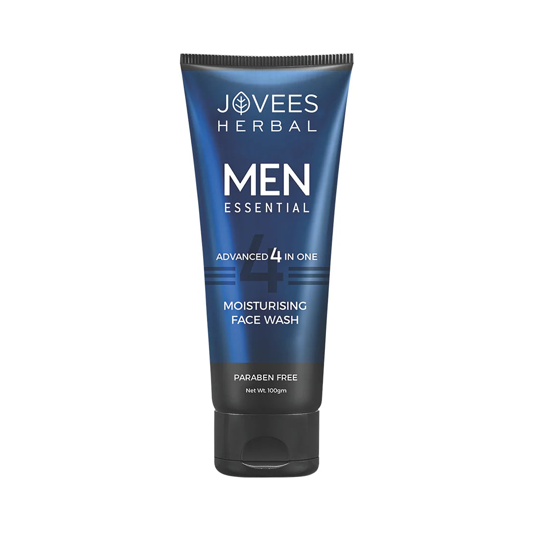 Jovees Men's Essential Advanced 4 in 1 Moisturizing Face Wash 100ml