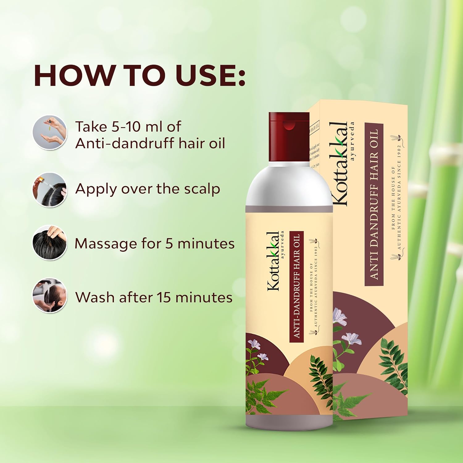 Kottakkal Ayurvedic ayurveda Anti dandruff Hair Oil 150ml