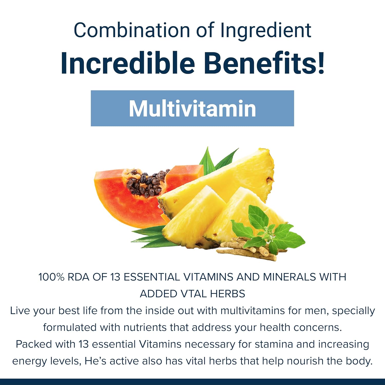 SriSri Tattva Ayurvedic SupaSupp He’s Active Multivitamin 60 Capsule