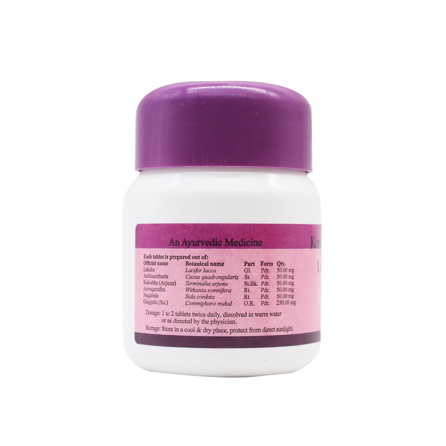 Kottakkal Ayurvedic Lakshaguggulu 60 Tablets