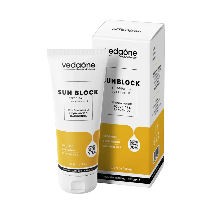 Vedaone Cosmetics Sunblock SPF 50 PA+++ Lotion 50g