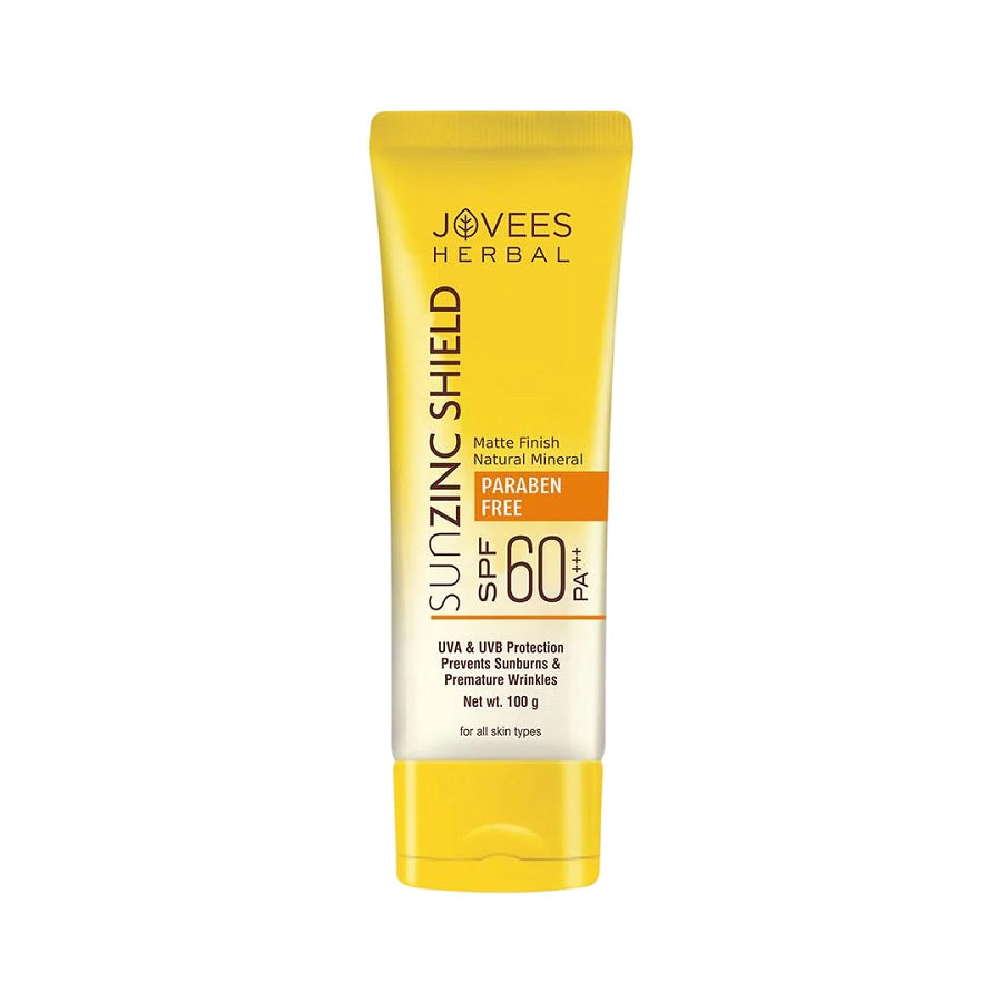 Jovees Herbal Cosmetics Sun Zinc Shield SPF 60 PA+++ Sunscreen Matte Finish 100g