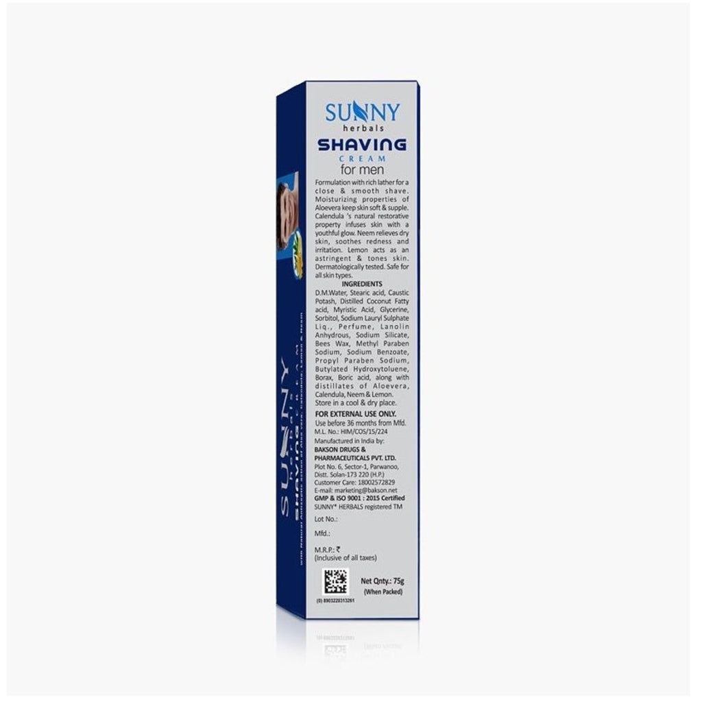 Bakson's Sunny Herbals Shaving Shave Cream 75gm