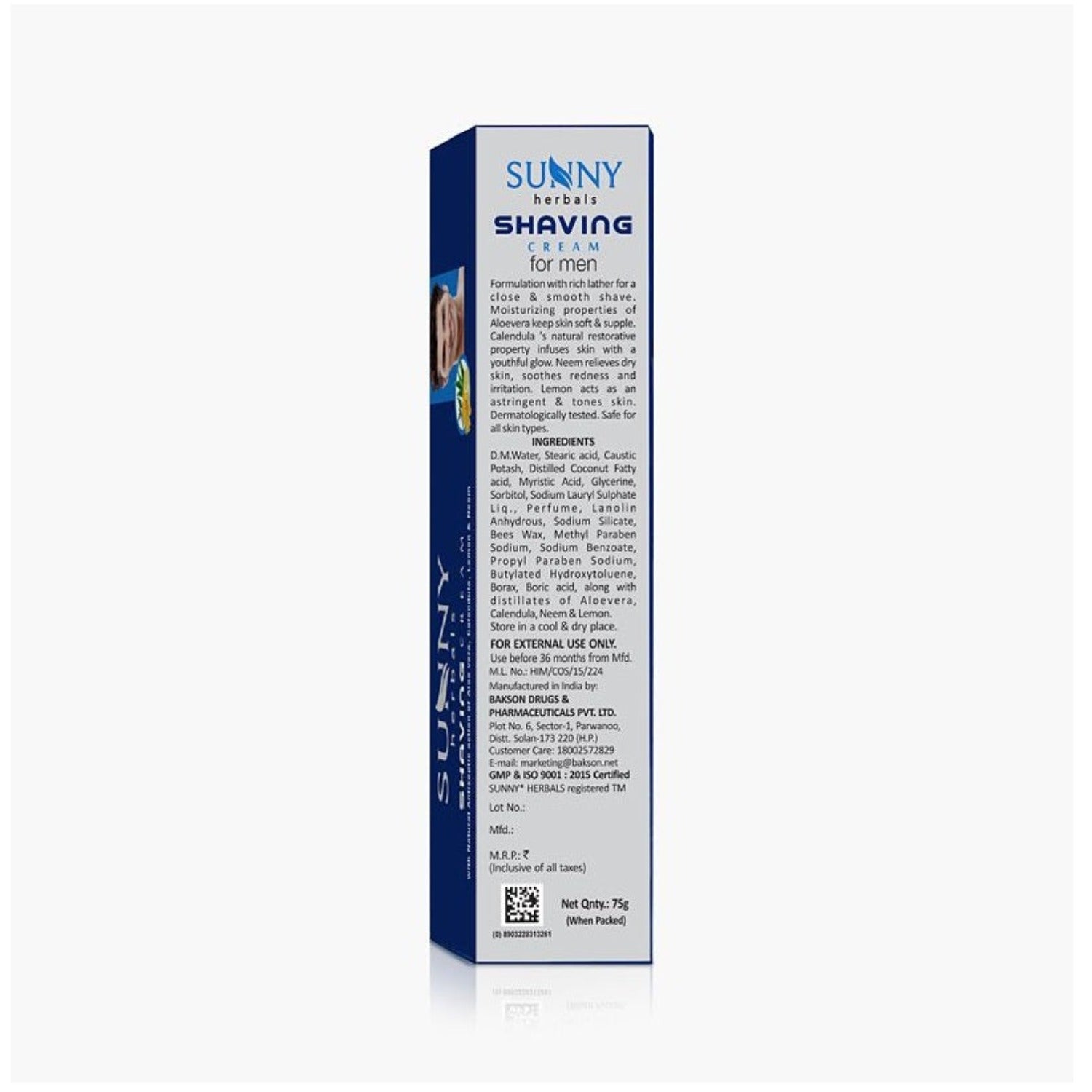 Bakson's Sunny Herbals Shaving Shave Cream 75gm