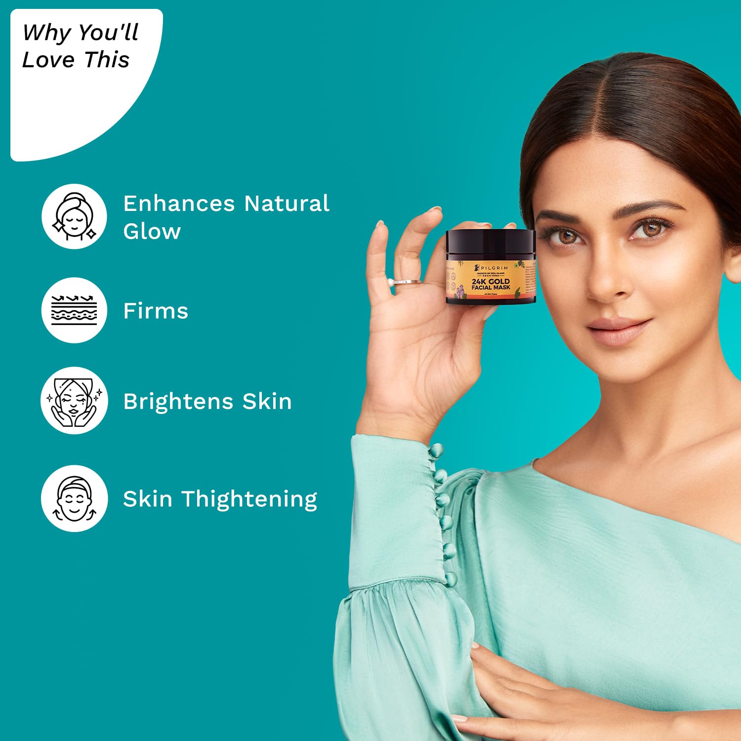 Pilgrim Cosmetics 24K Gold Facial Mask 50gm