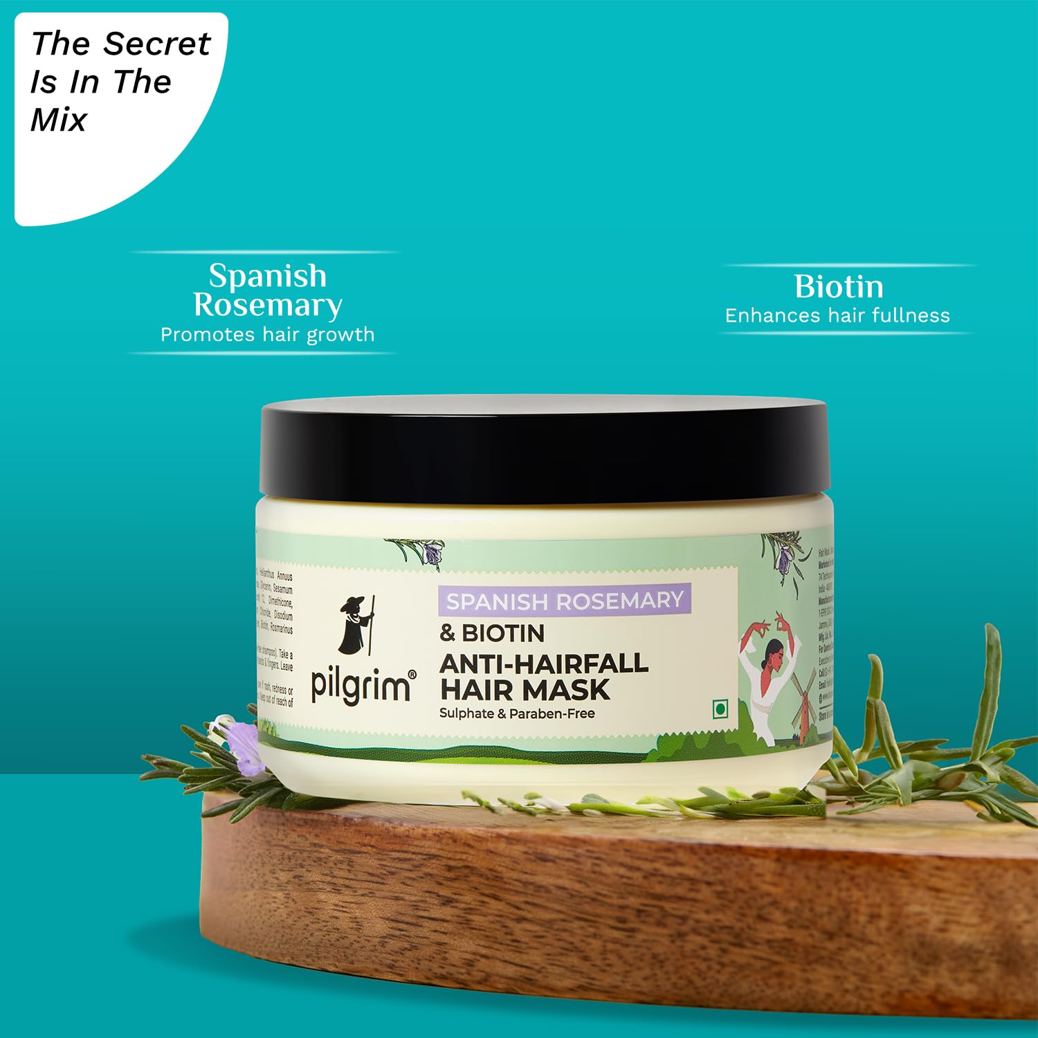 Pilgrim Cosmetics Spanish Rosemary & Biotin Anti-Hairfall Hair Mask 200gm