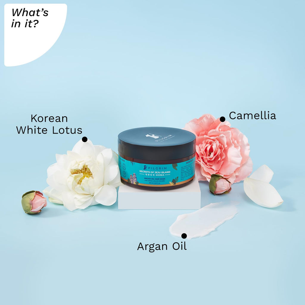 Pilgrim Cosmetics Argan Oil Hair Mask with White Lotus & Camellia 200ml