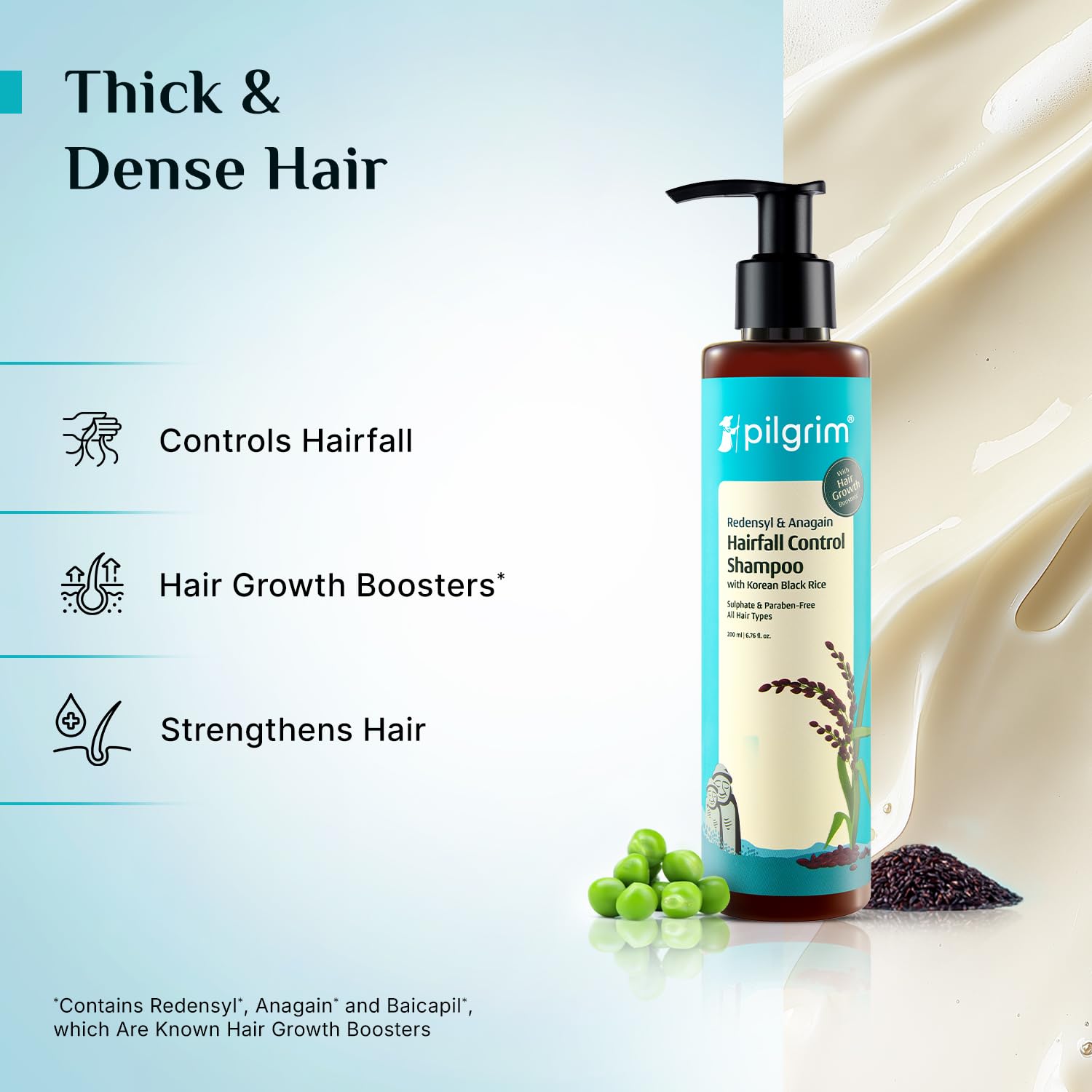 Pilgrim Cosmetics Redensyl & Anagain Hairfall Control Hair Shampoo 200ml