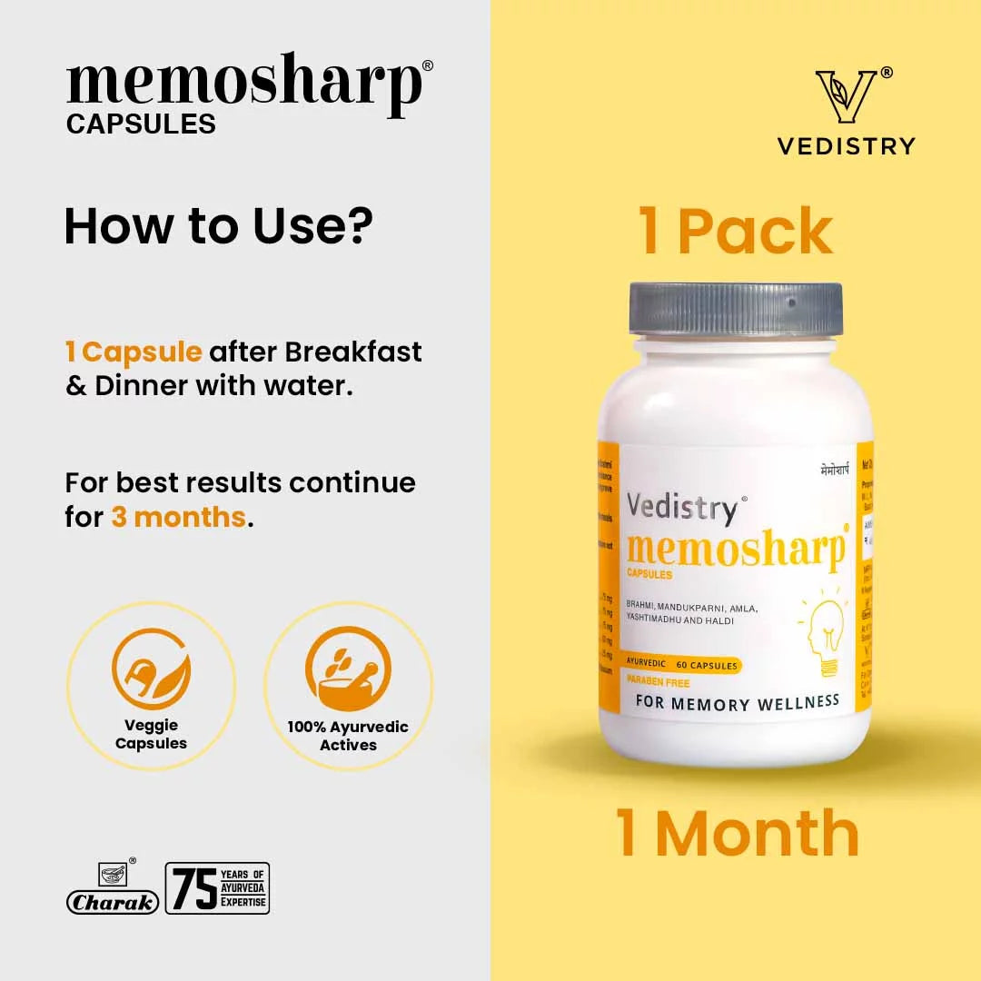 Vedistry Ayurvedic Memosharp 60 Capsule